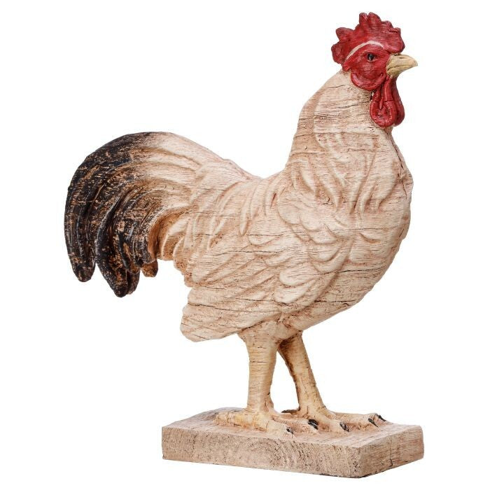 Resin 'Carved' Rooster 10"