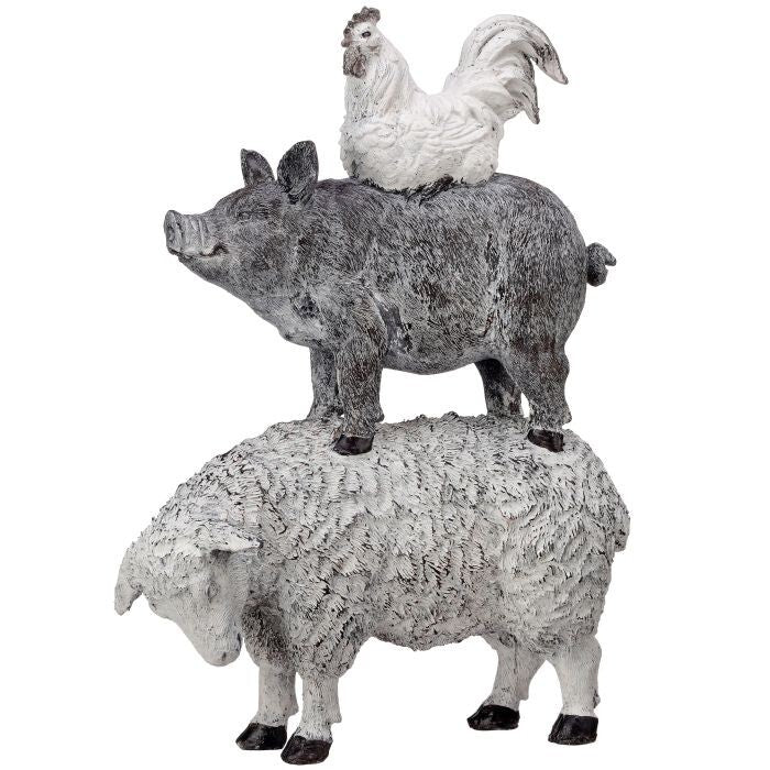 Resin Farm Animal Stack 10"