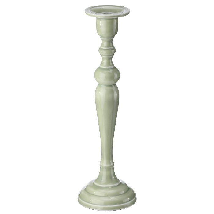15" Mtl Enamel Candlestick