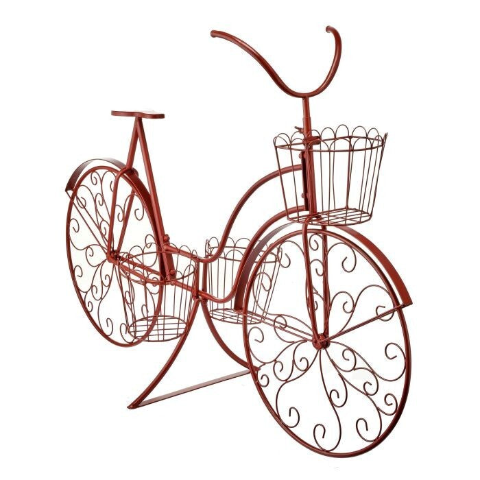 48" Metal Kd Garden Bicycle W Planters