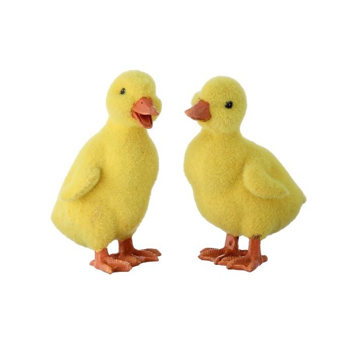 5" Resin Flocked Duck 2/Ast