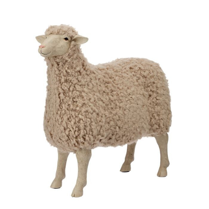 23" Resin W/Wool Standing Sheep