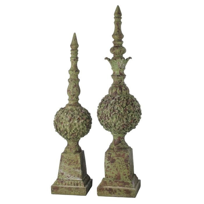 21-25" Resin Garden Orb Set/2