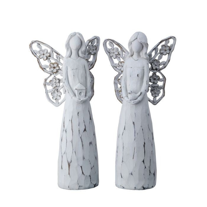 10" Resin Angel W/Butterfly Wings 2/Ast
