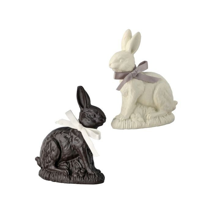 4" Resin Chocolate Bunny 2/Ast