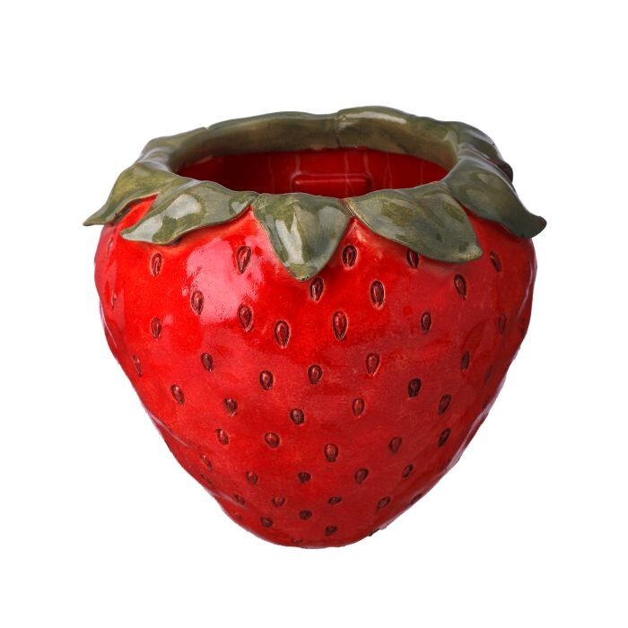 6" Resin Strawberry Wall Pot Planter
