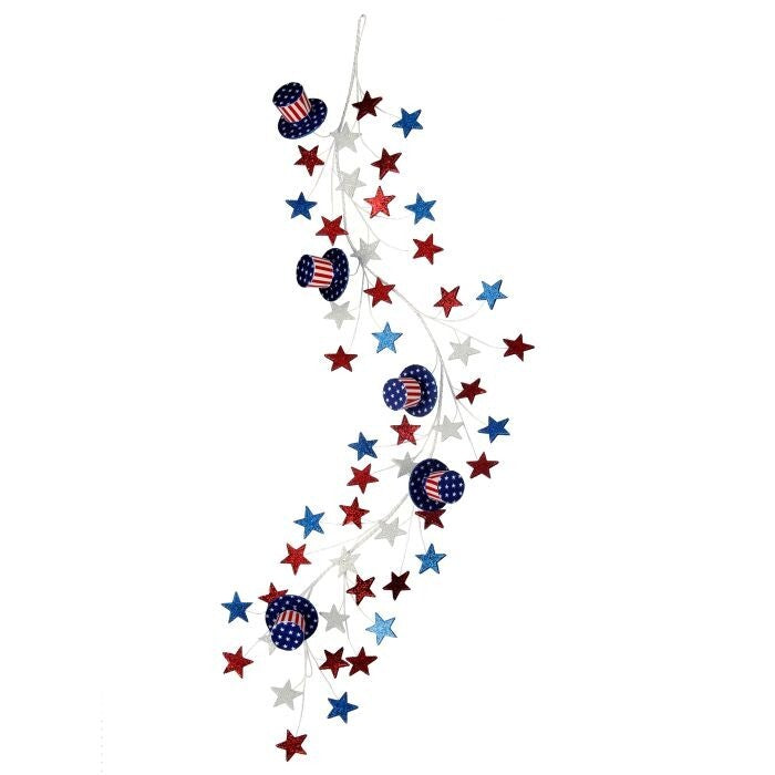 48" Americana Hat W/Stars Garland