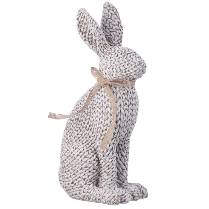 14" Resin Woven Rabbit