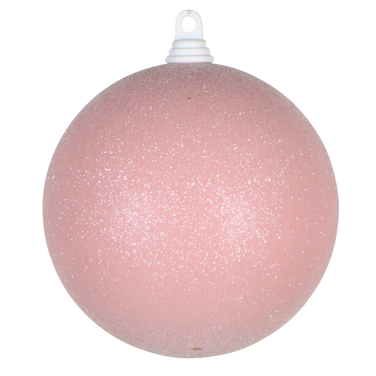 8" Pink Sugar Glitter Ball Ornament