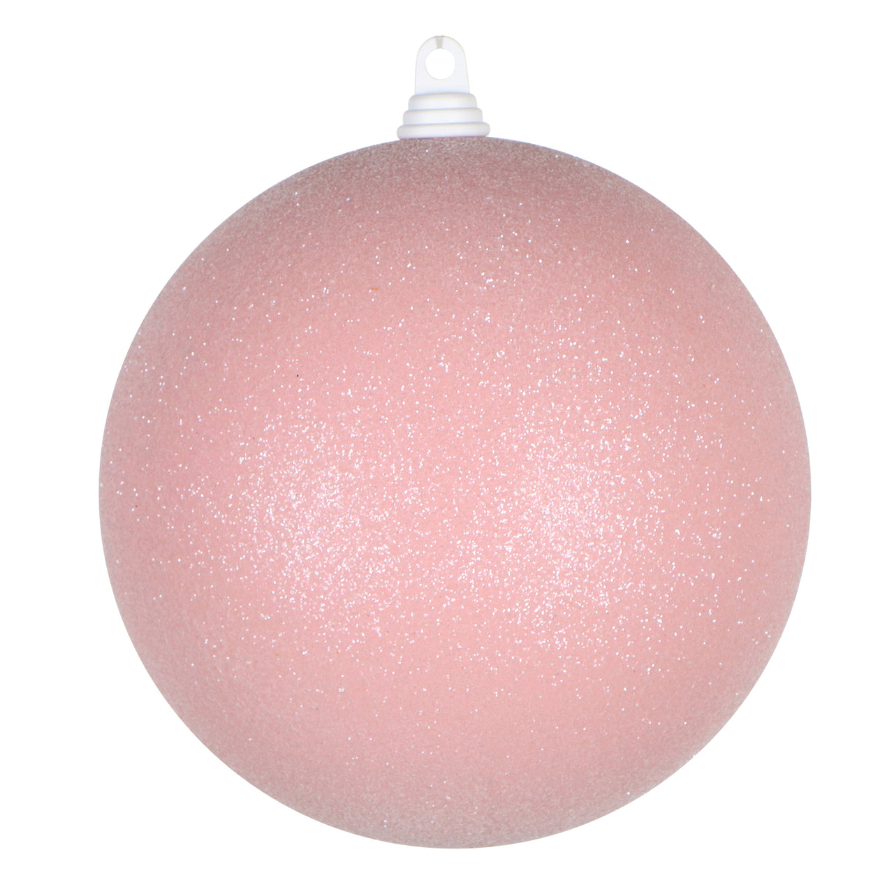 10" Pink Sugar Glitter Ball Ornament