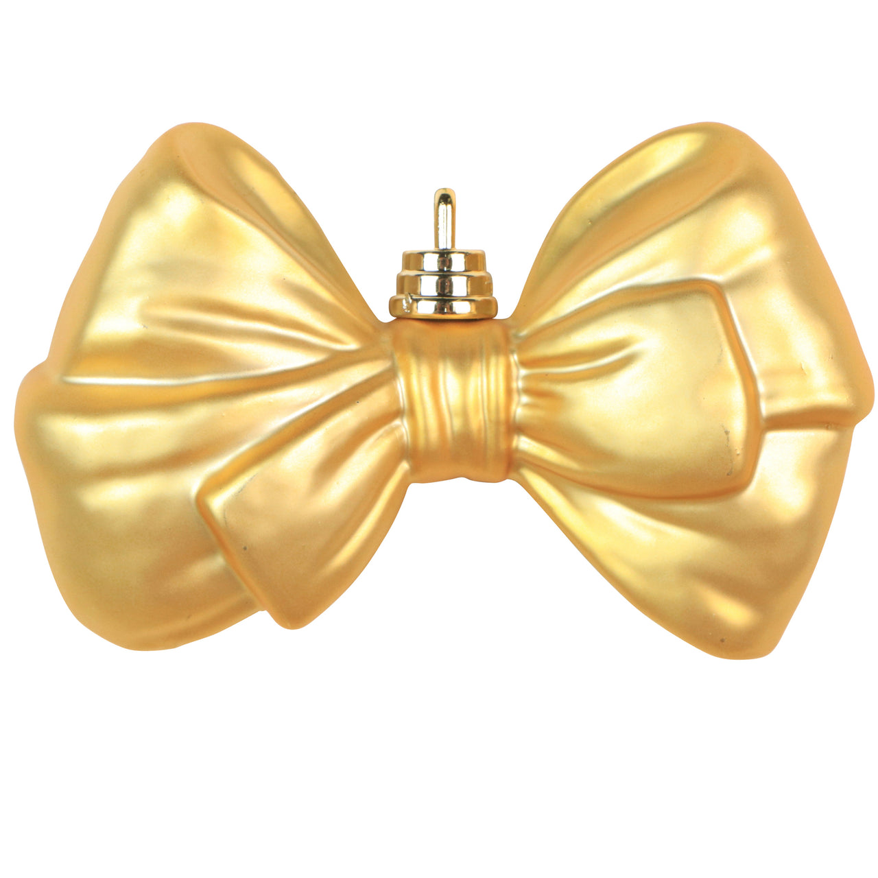 5" x 3.5" Gold Matte Bow Ornament