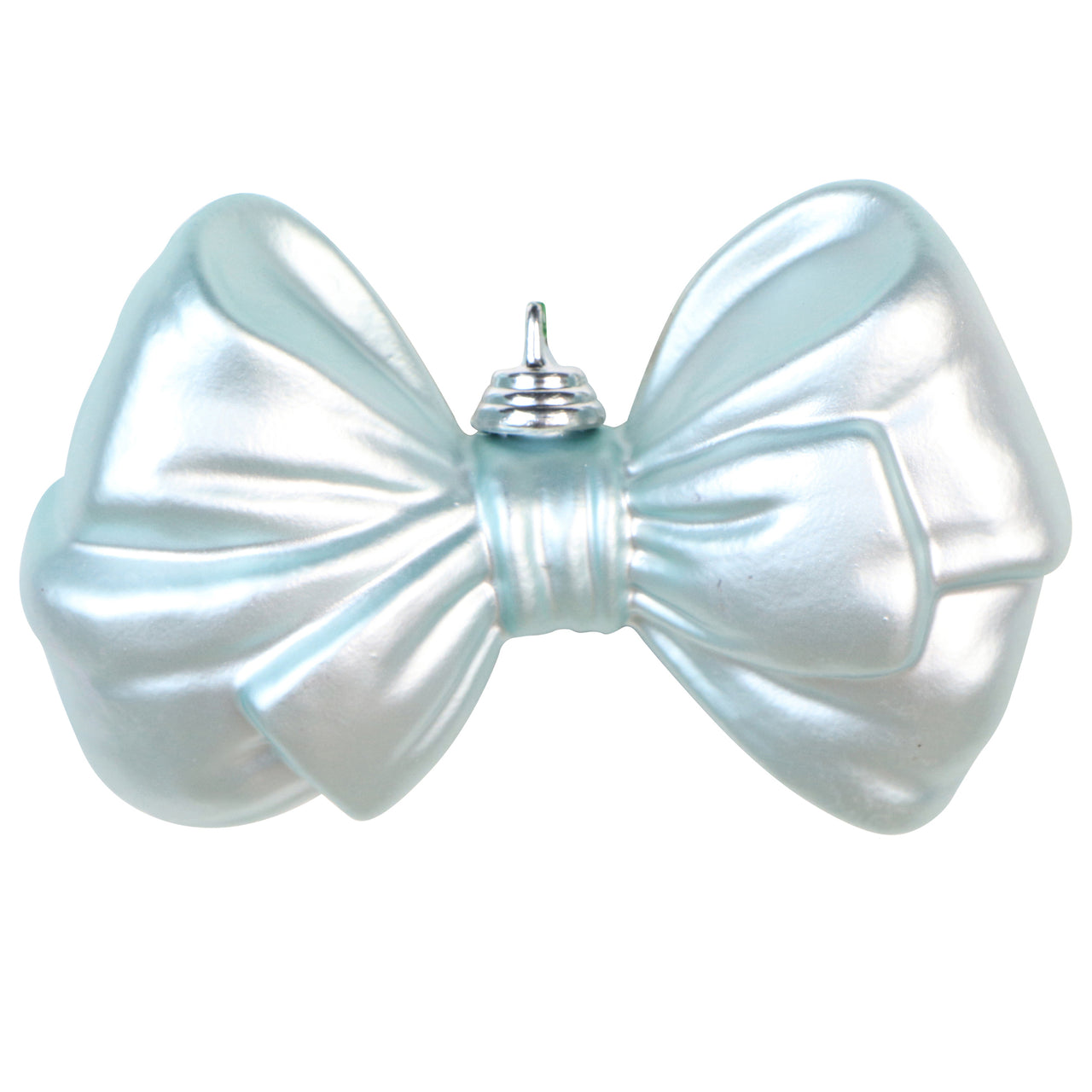 5" x 3.5" Baby Blue Matte Bow Orn
