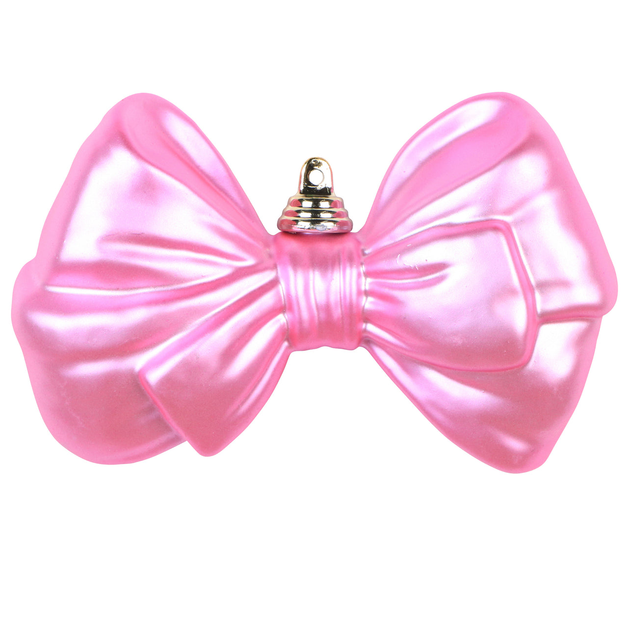 5" x 3.5" Pink Matte Bow Ornament