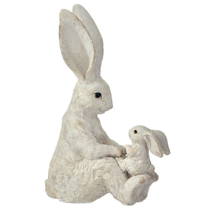 8.5" Resin Bunny W/Child