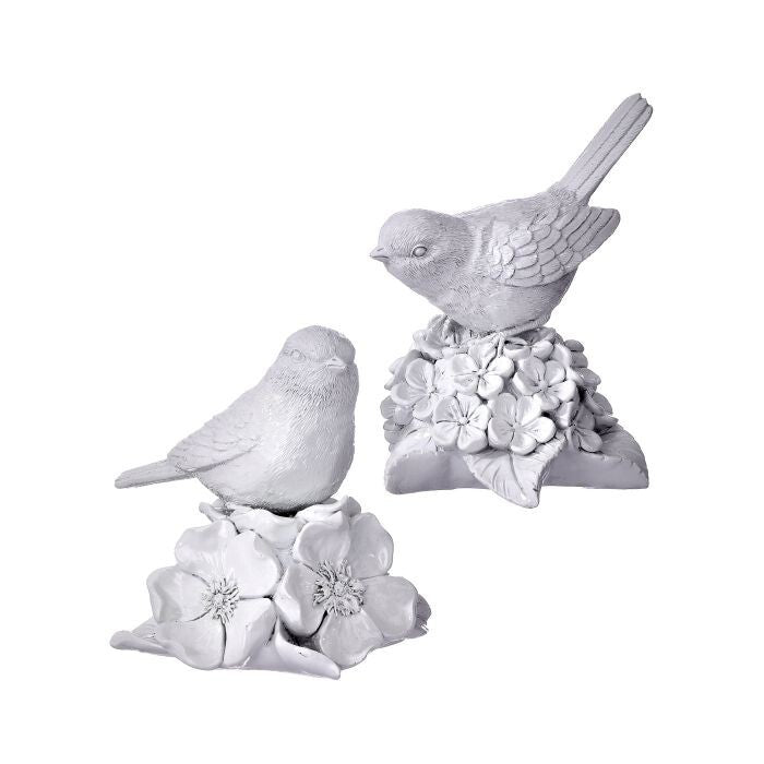 5.5" Resin Bird On Blossom 2/Ast