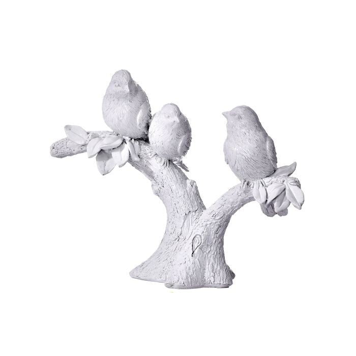 10" Resin Trio  Bird On Branch