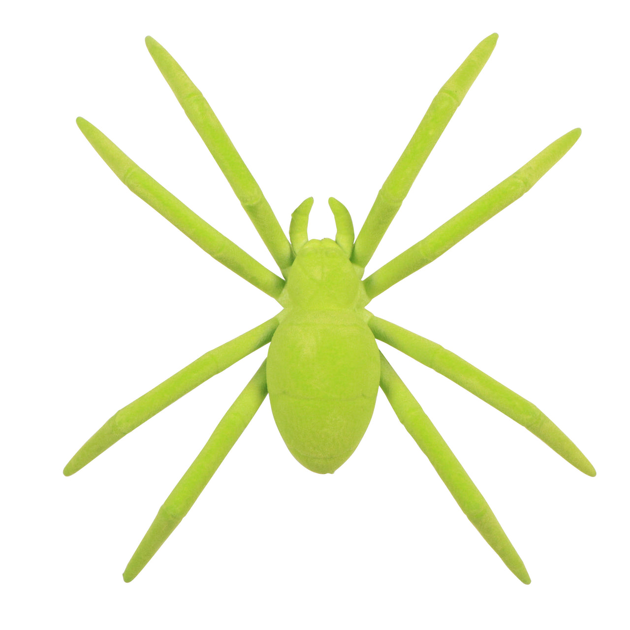 9.5" Flocked Lime Spider Ornament