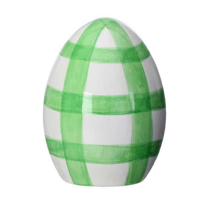 5" Terracotta Check Egg