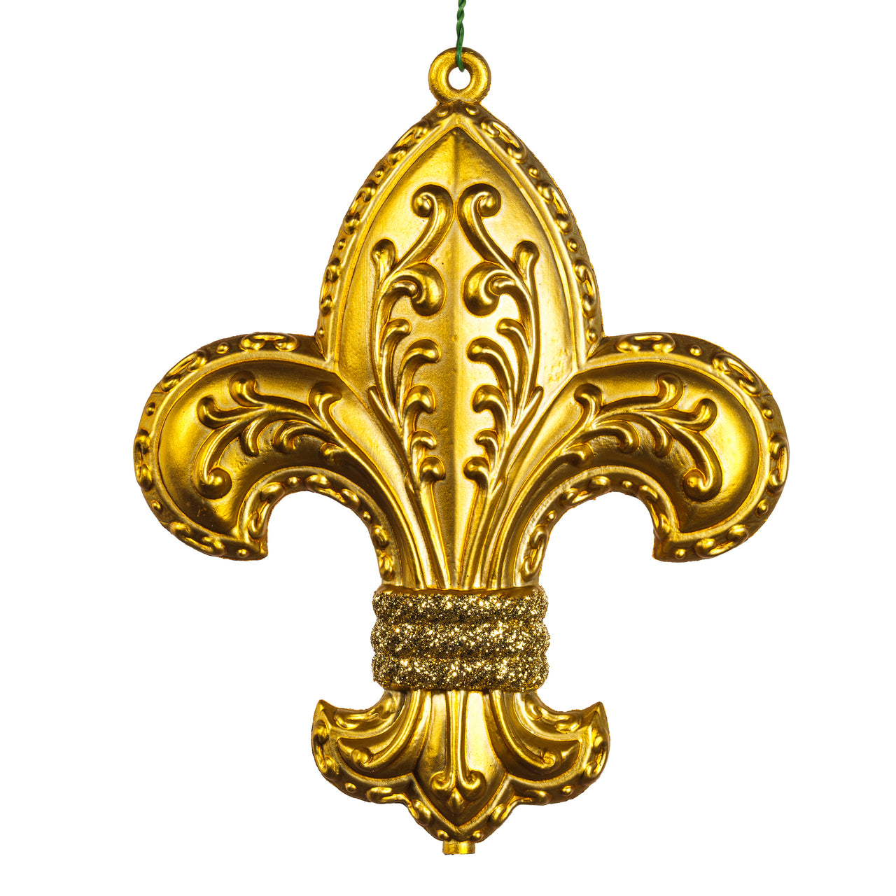 6" Gold Matte Fleur De Lis Ornamen