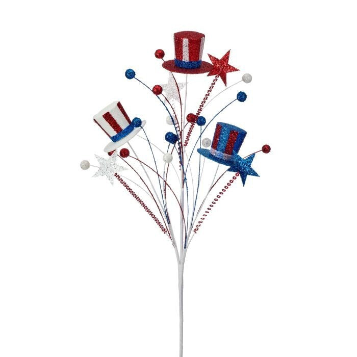 28" Uncle Sam Glitter Hats X3 Spray