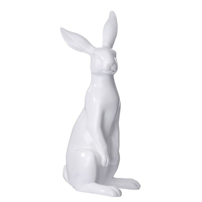 13.5" Resin White Standing Bunny