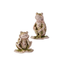 Resin Mossed Frog On Lilypad 6.5-8.5