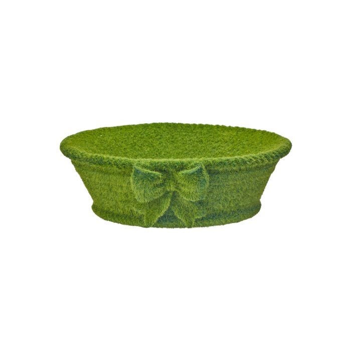 11.5" Wp Rsn Garden Moss Basket W/Bow