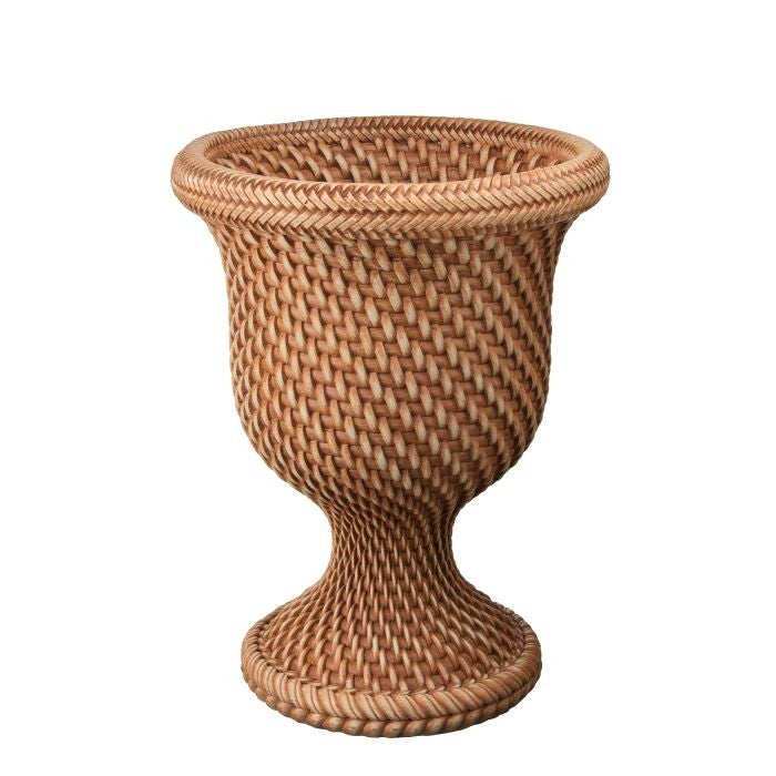 21.5" Resin/Fbrg Basket Weave Urn