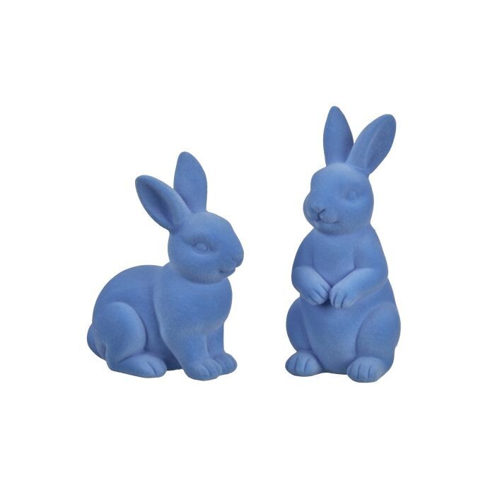 5.5-6.5" Resin Flocked Bunny 2/Ast