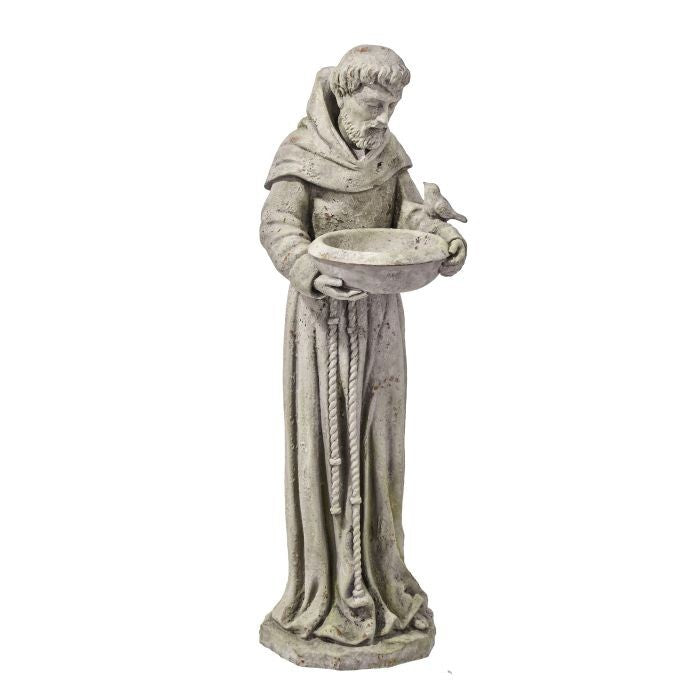 26" Outdoor Resin St.Francis W/Feeder