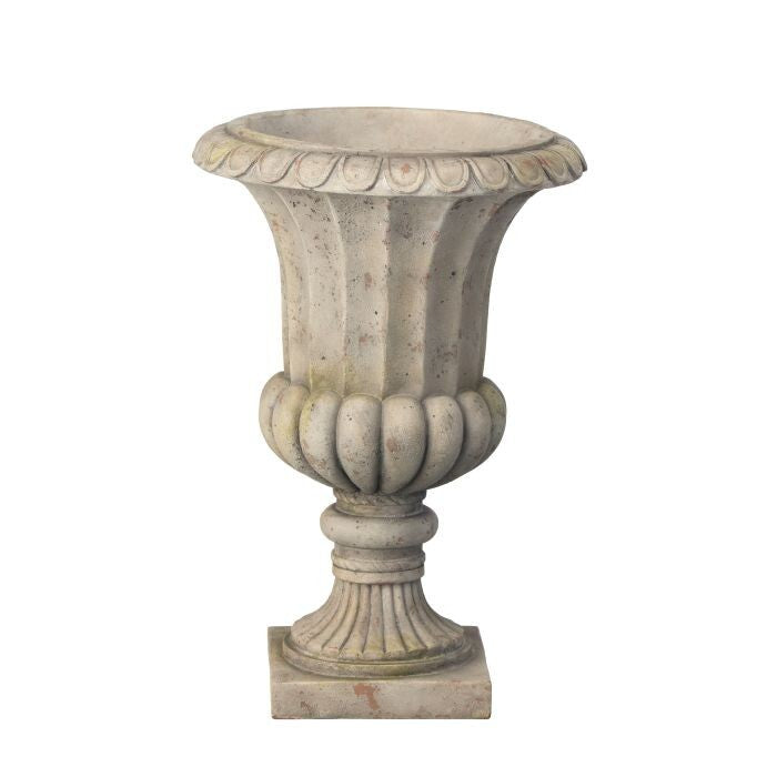 14.5"X  7"D Outdoor Resin/Fbrg Garden Urn