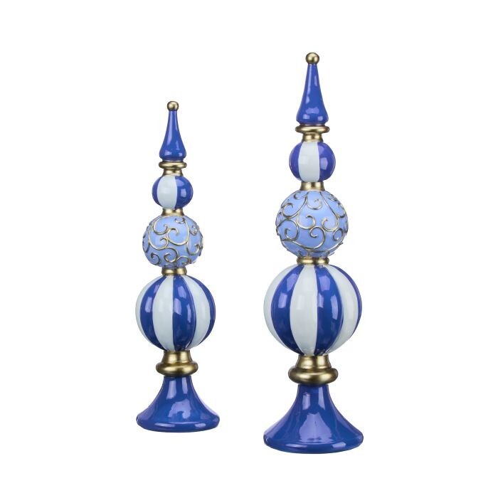 15-18" Resin Regal Finial Set/2