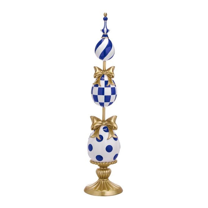 48" Resin Regal Finial W/Urn/Bow