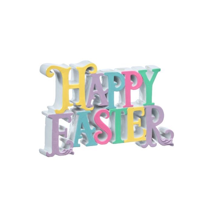 7" Resin Happy Easter Table Sign