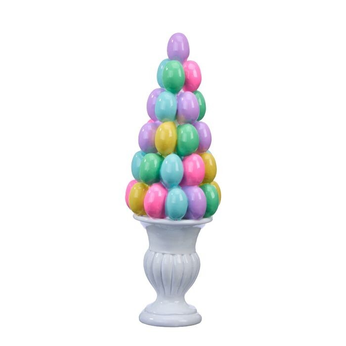 11" Resin Egg Tree In Urn