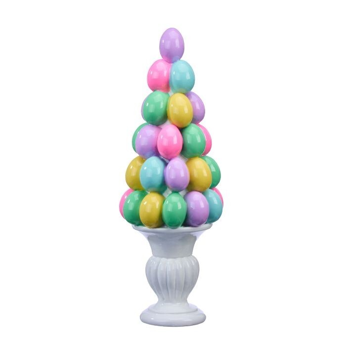 16" Resin Egg Tree In Urn