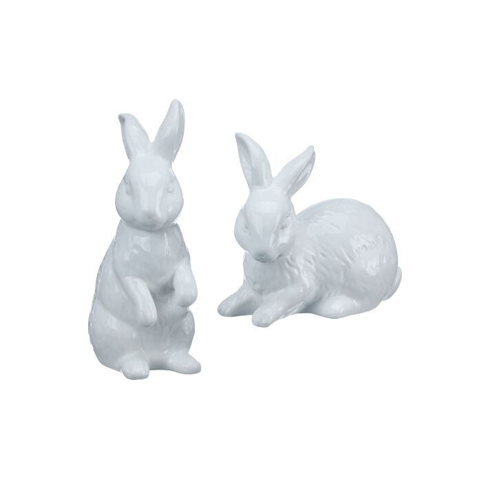 7.5-9.5" Ceramic Bunny 2/Ast