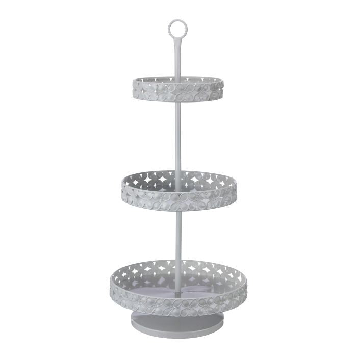 27" Metal Three Tier Tray Kd