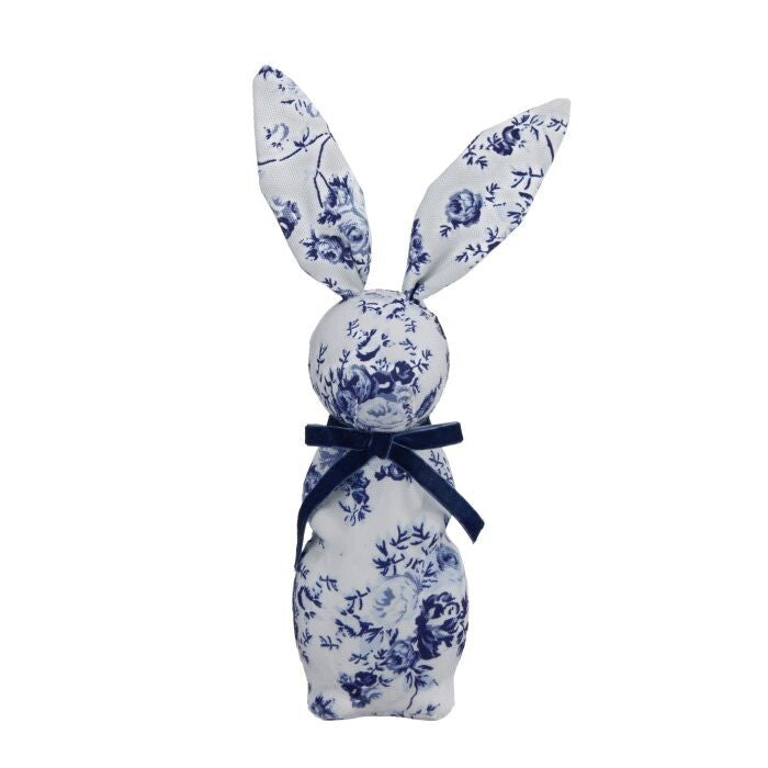10" Foam Bunny Blue Fabric Bunny
