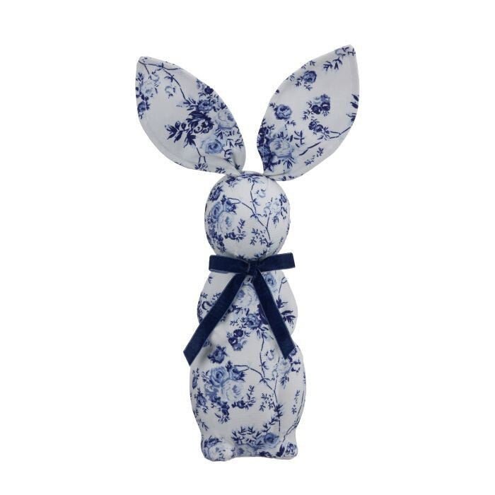 17" Foam Bunny Blue Fabric Bunny