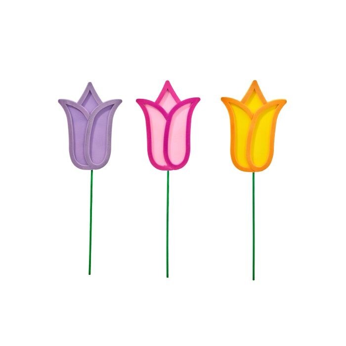 54" Foam Tulip Stem 3/Ast