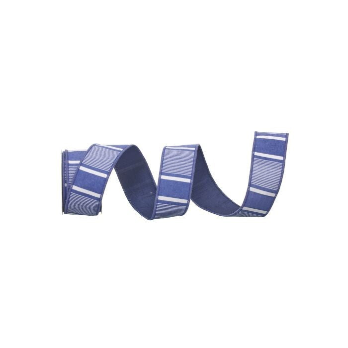 2.5"X10Y Nautical Stripe Canvas Ribbon
