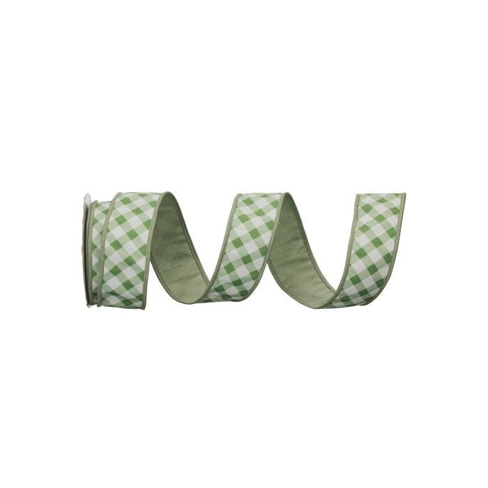 2.5"X10Y Garden Lattice Dupion Ribbon