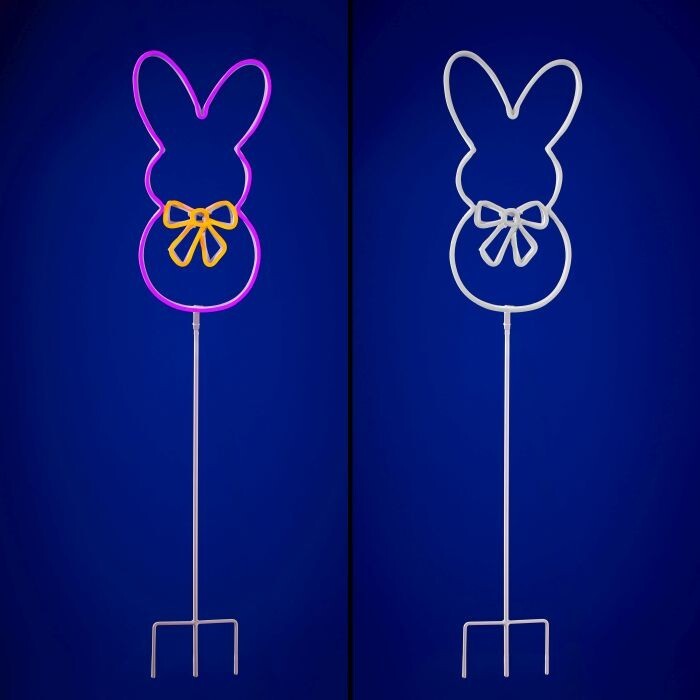 42"Led/Metal Bunny Tube Light Ul Plug Outdoor