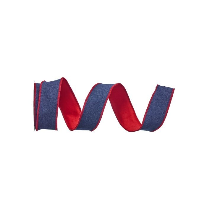 2.5"X10Y Denim/Dupion Ribbon