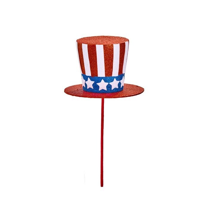 13" Glitter Independence Star Hat Pick