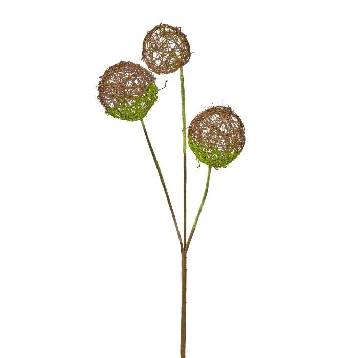 40" Mossed Grapevine Orb Spray X3