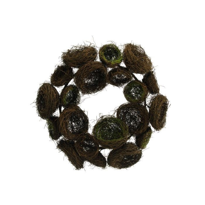 20" Mossed Grapevine Nest Wreath