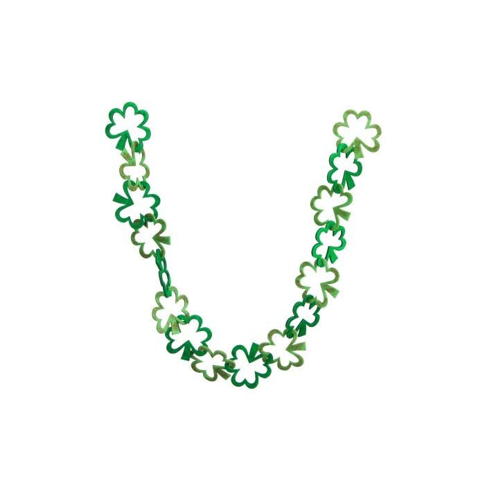 50" Velvet Glit. Link Shamrock Garland