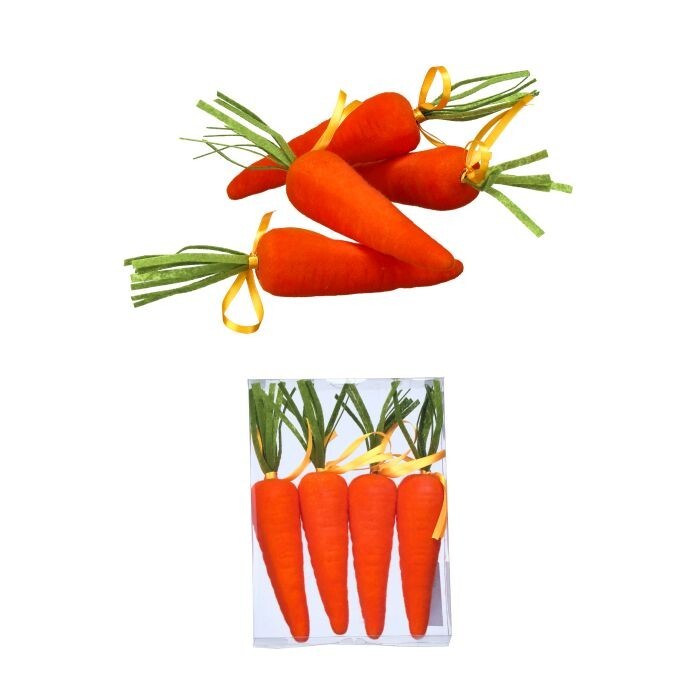 10" Flocked Carrot Bx/4